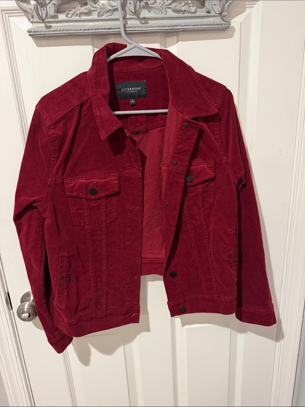 Liverpool Deep Red Corduroy Jacket - Women's